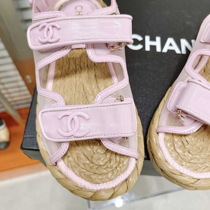 Ch*el  summer flat sandal pink