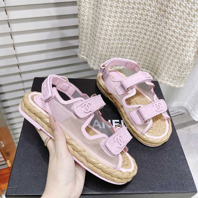 Ch*el  summer flat sandal pink