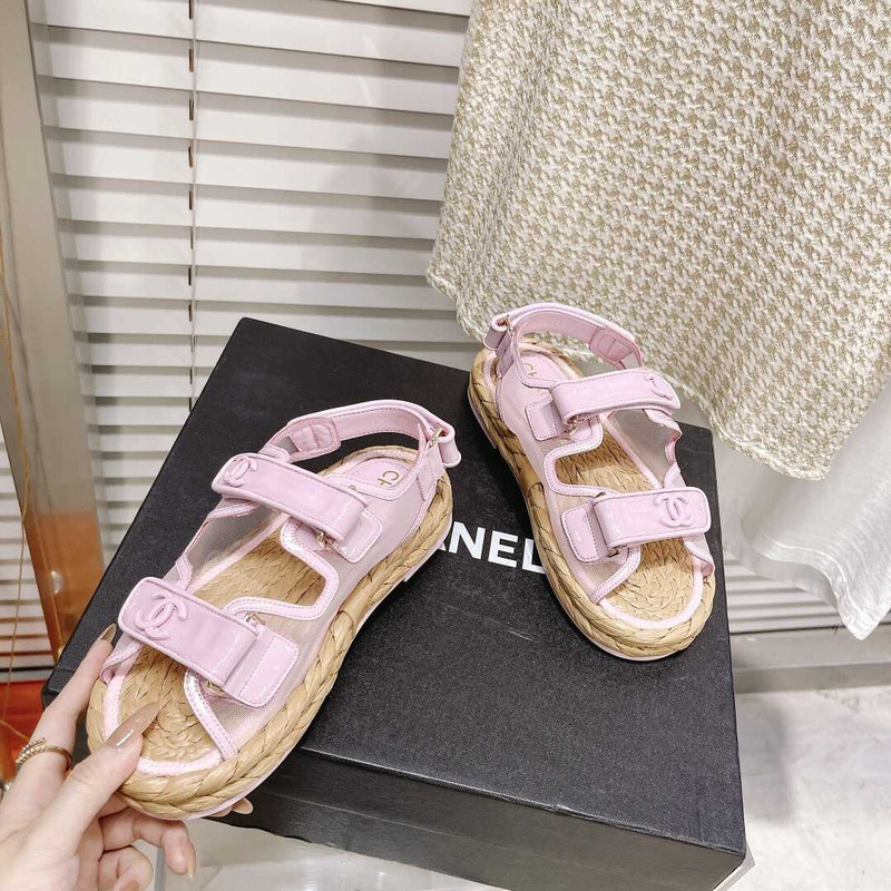 Ch*el  summer flat sandal pink