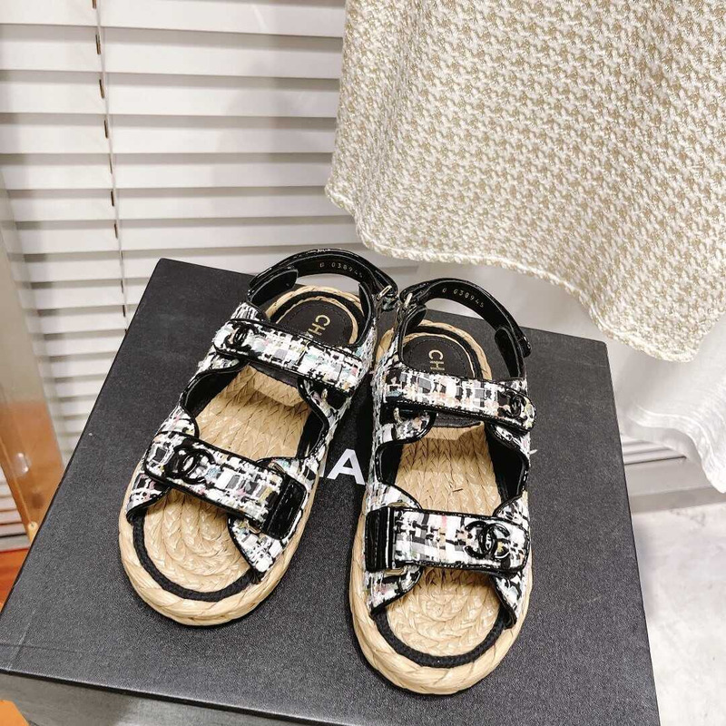 Ch*el  summer flat sandal black