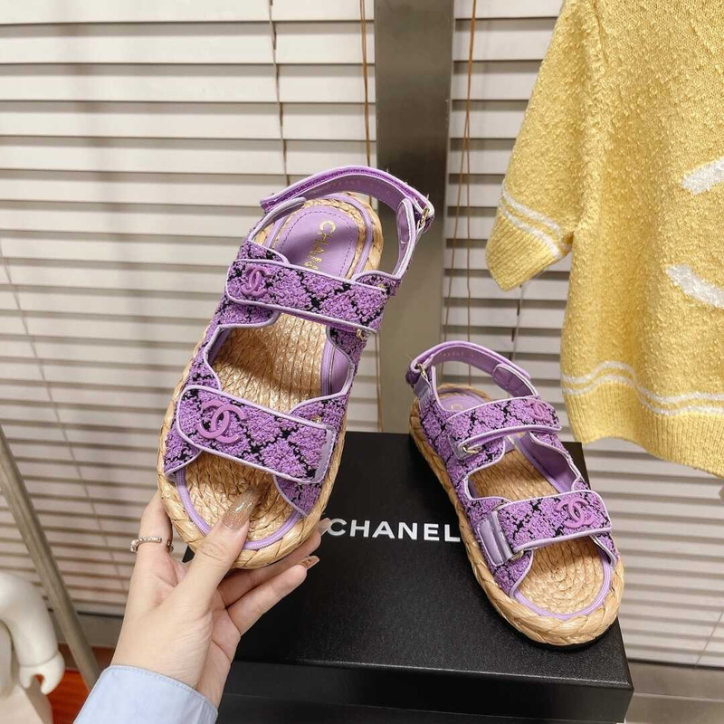 Ch*el  summer flat sandal purple