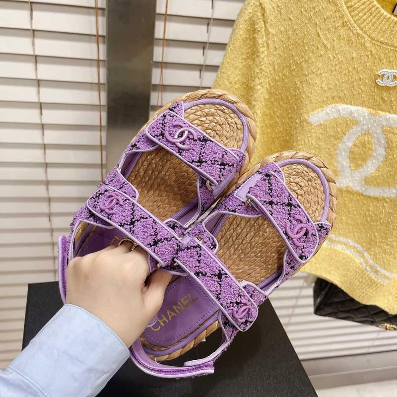 Ch*el  summer flat sandal purple