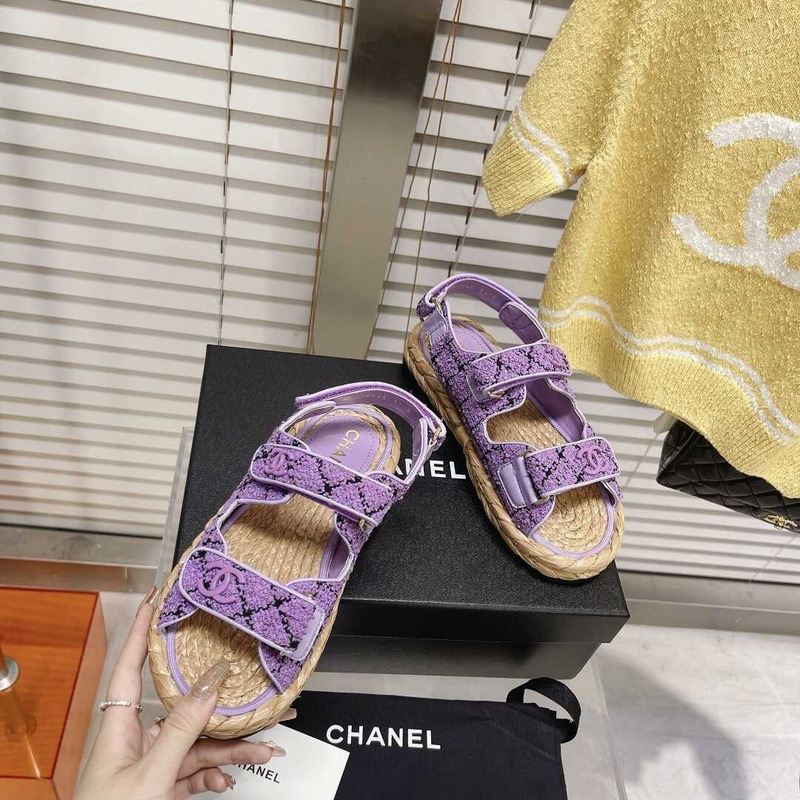 Ch*el  summer flat sandal purple