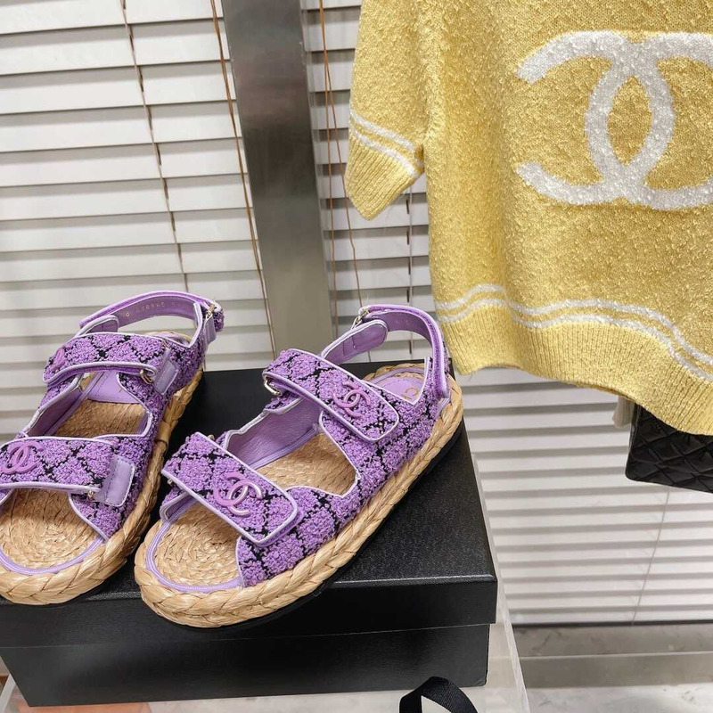 Ch*el  summer flat sandal purple