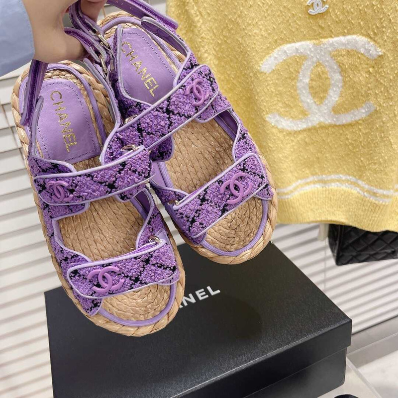 Ch*el  summer flat sandal purple