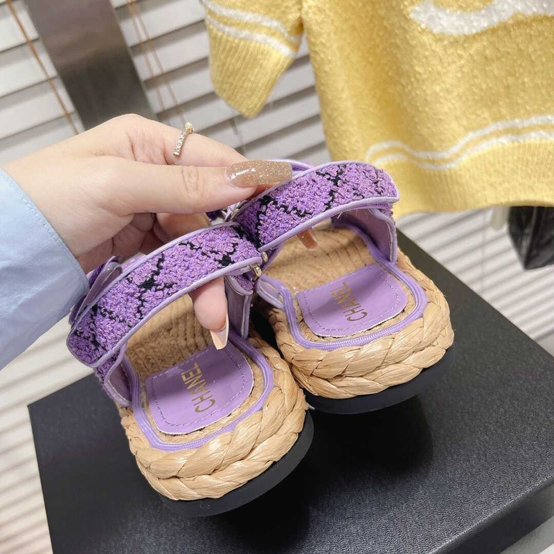 Ch*el  summer flat sandal purple