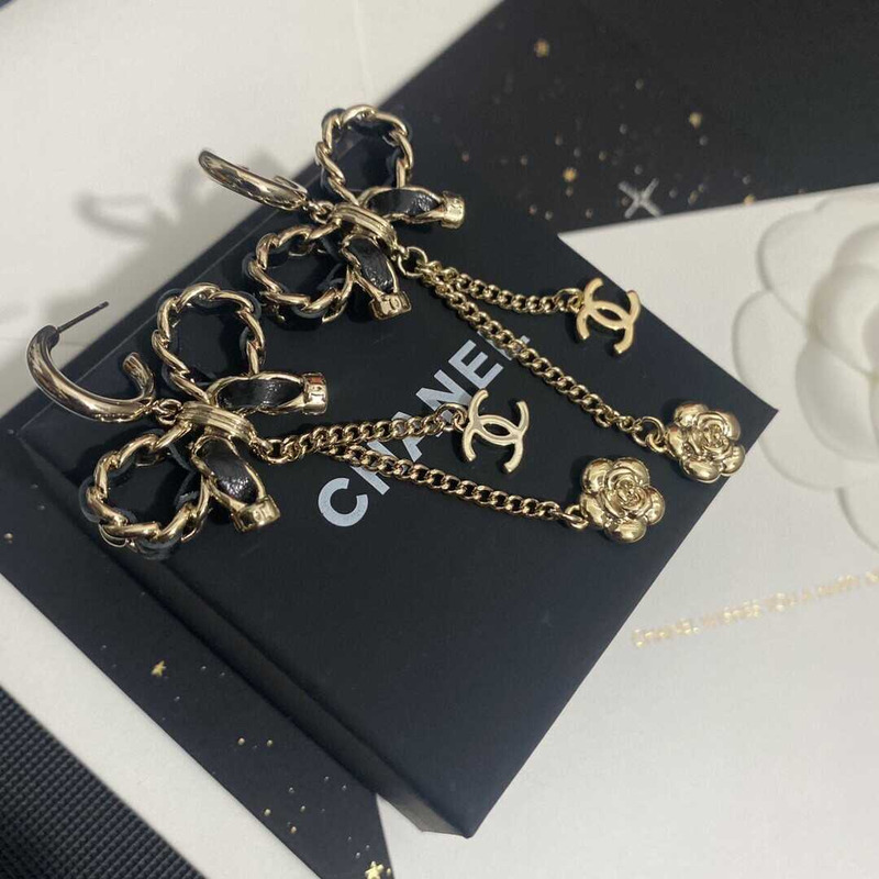 Ch*el pendant earrings