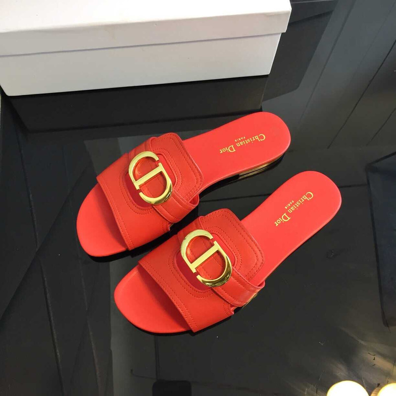 D*or montaigne leather mules red