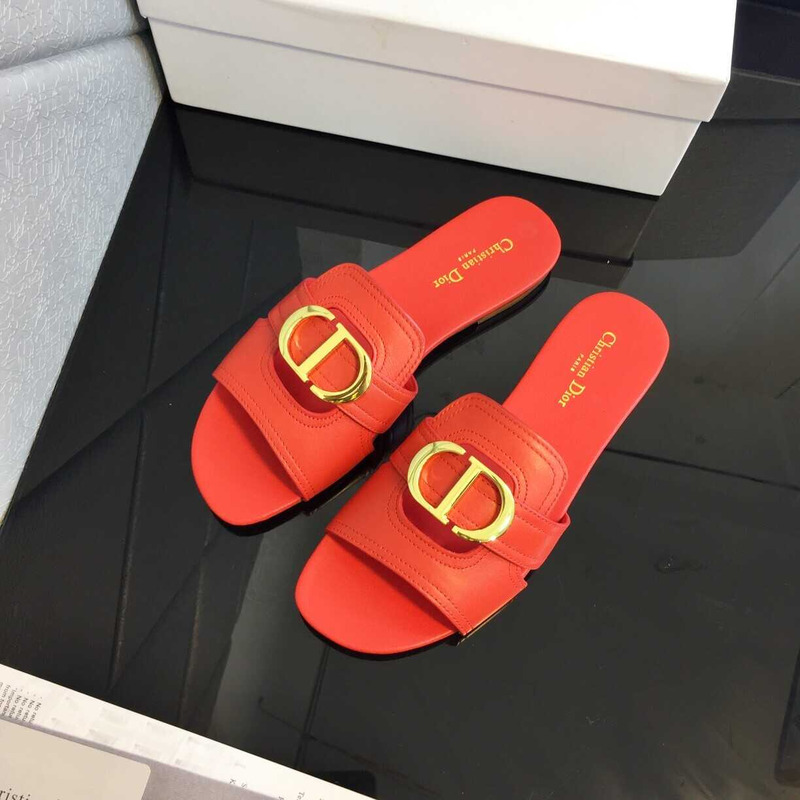 D*or montaigne leather mules red