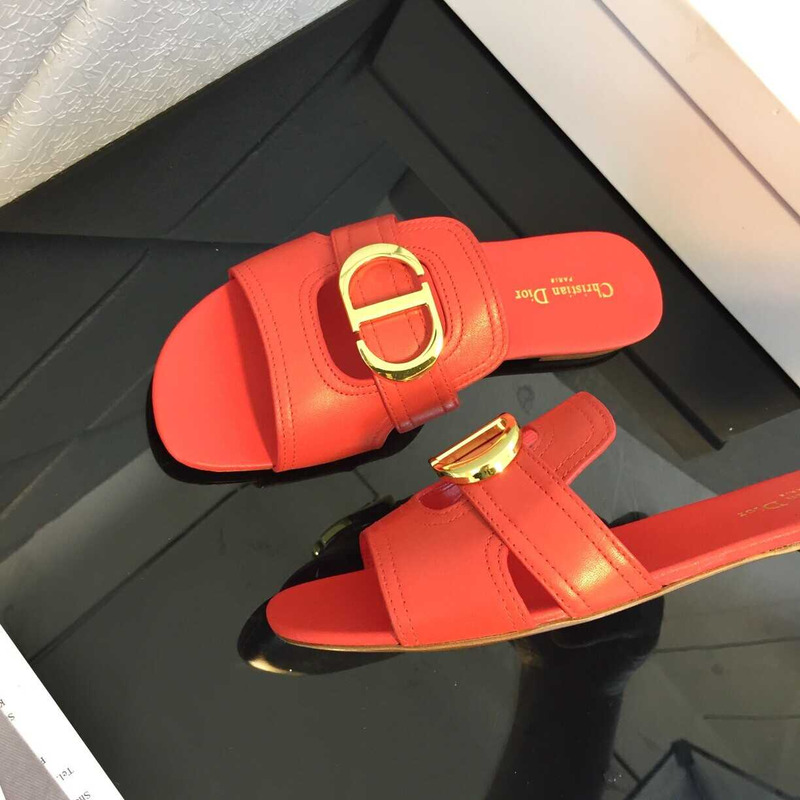 D*or montaigne leather mules red