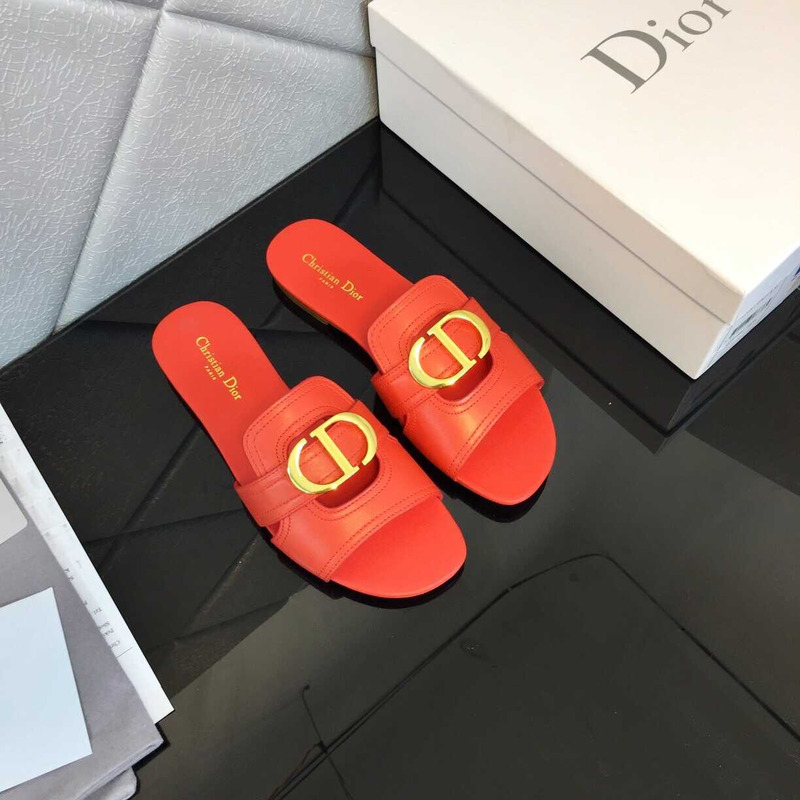 D*or montaigne leather mules red