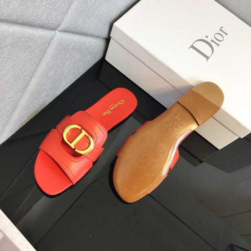 D*or montaigne leather mules red