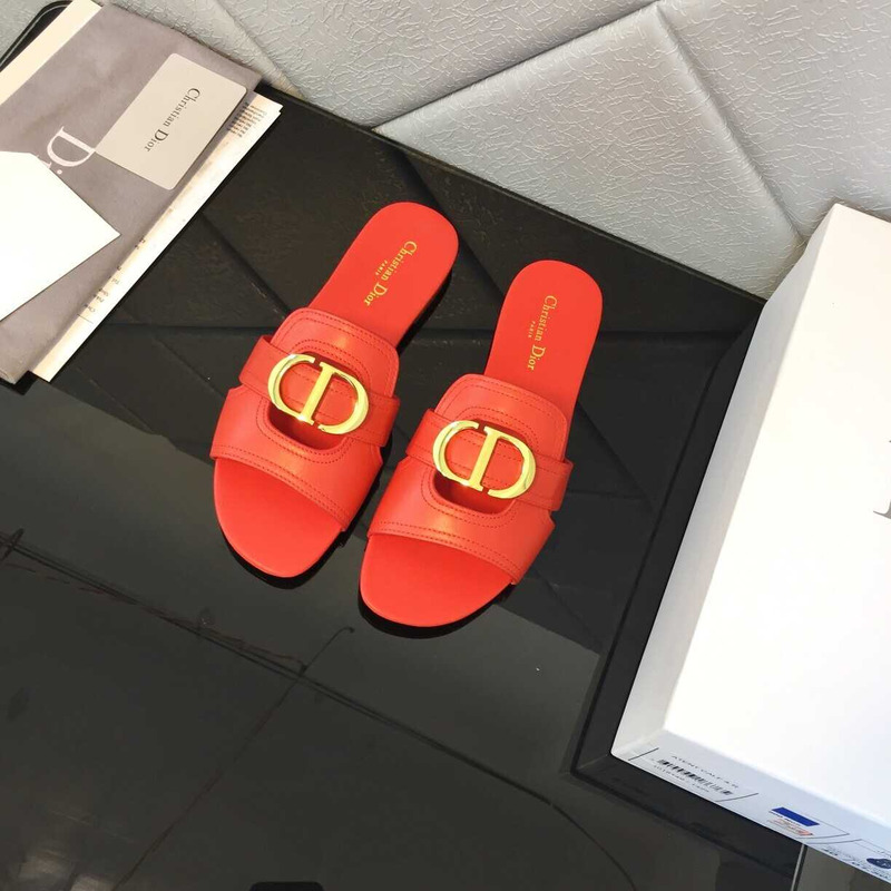 D*or montaigne leather mules red