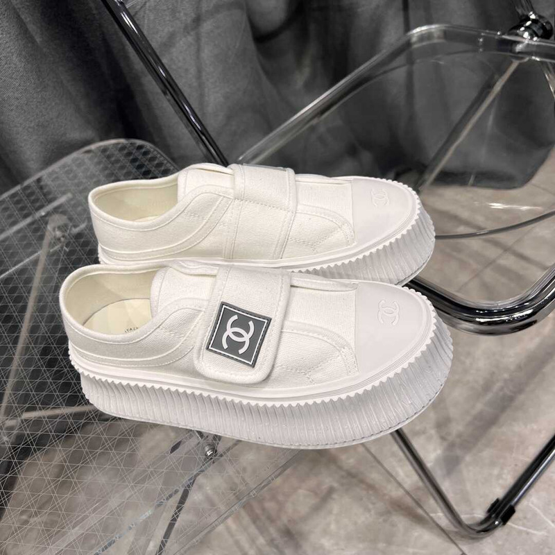 Ch*el + vintage sneakers white