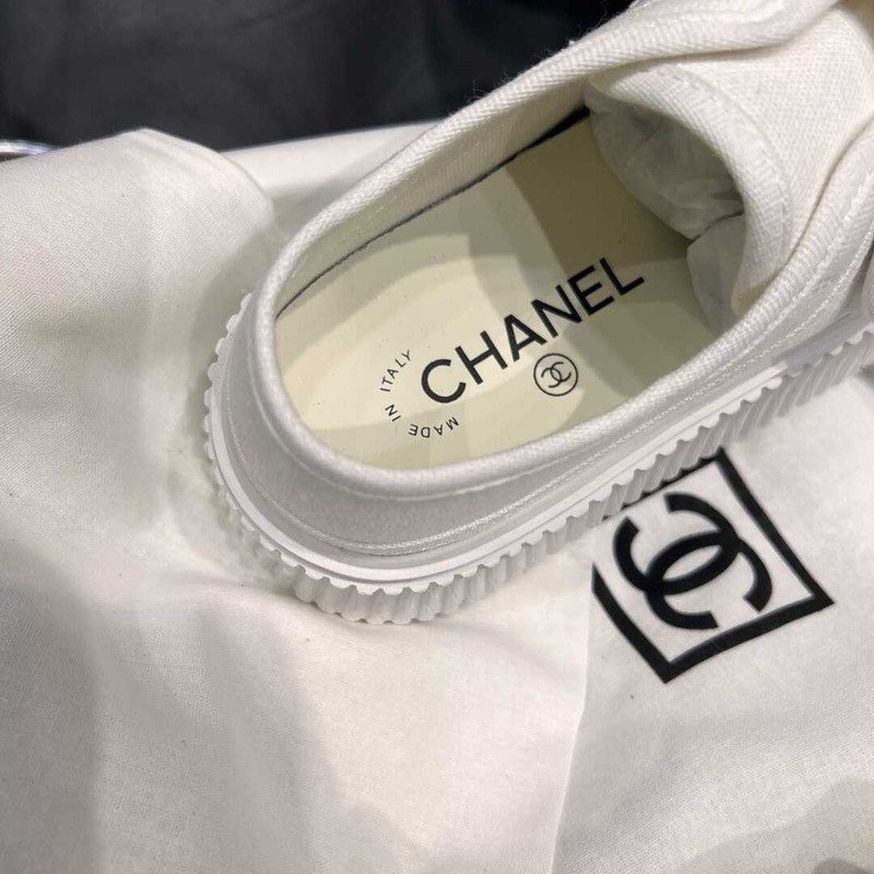 Ch*el + vintage sneakers white