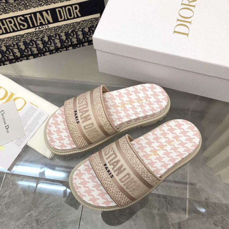 D*or leather sandals beige