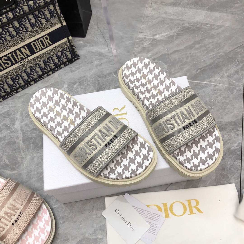 D*or leather sandals grey