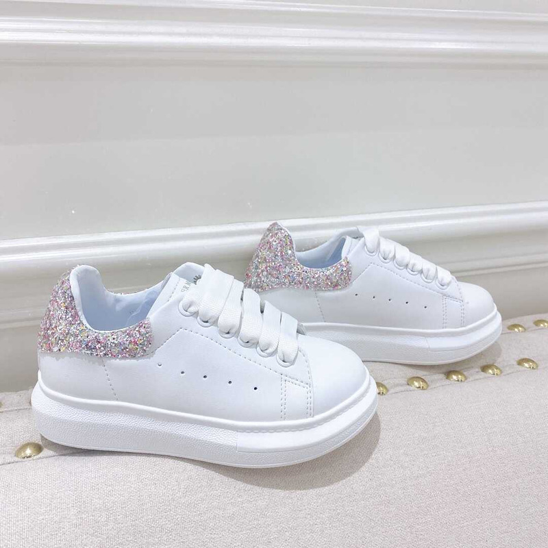 Alexander Mcqueen Kids Oversized Multicolor Glitter White