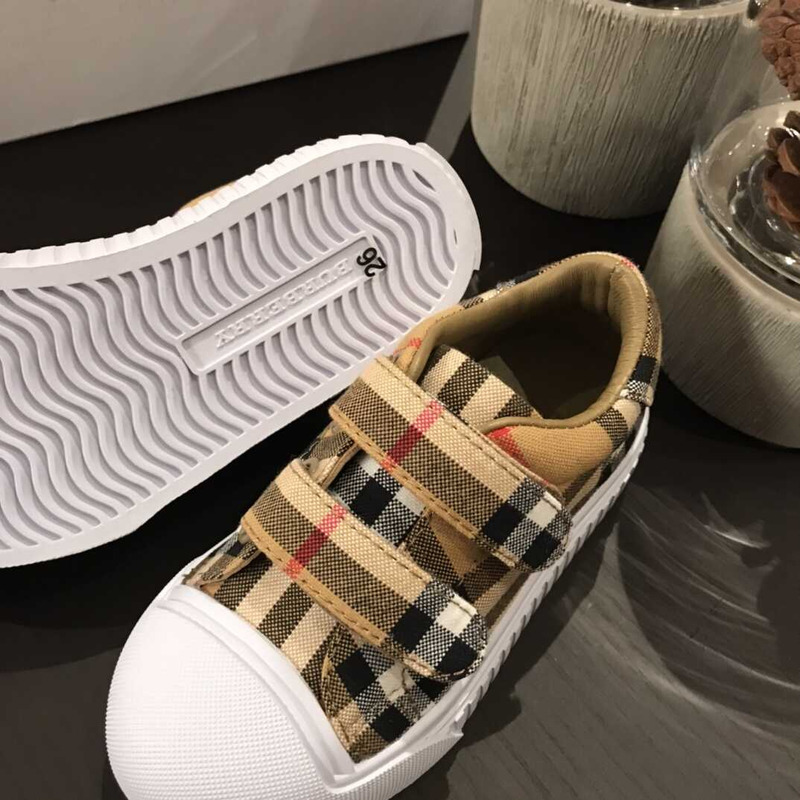 B**rry kids check canvas sneakers