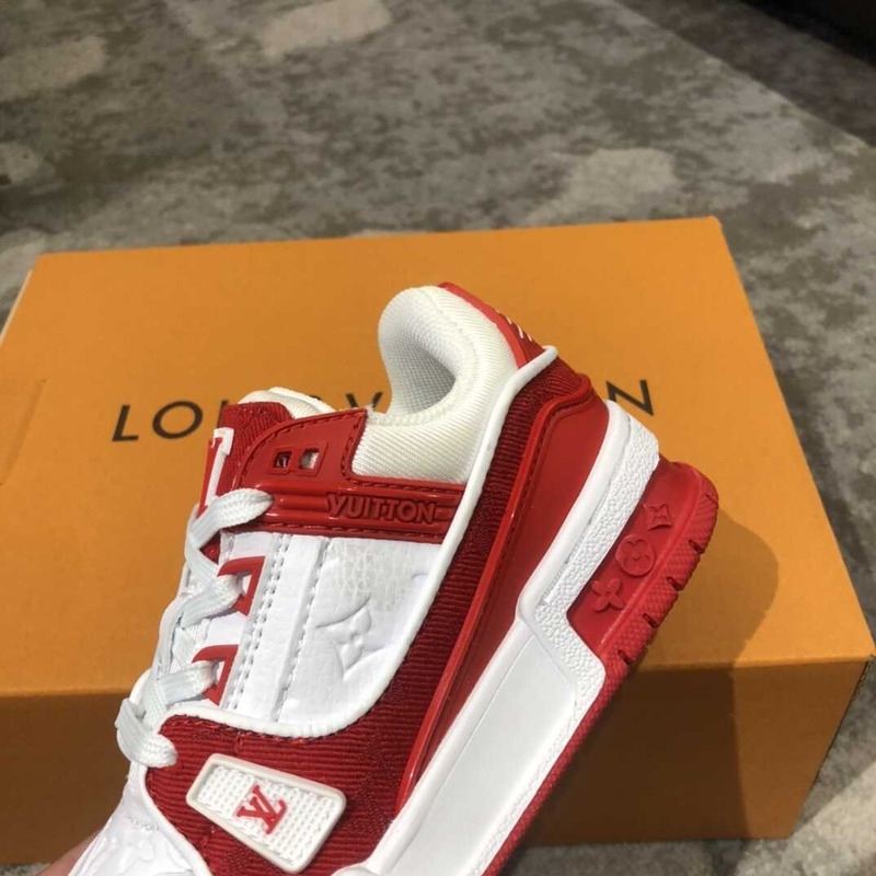 l**is V*t*n kids trainer line sneakers red&white