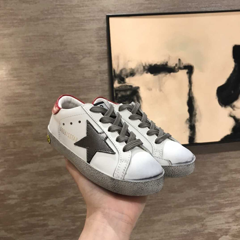 GGDB Kids Super-Star White&Grey Sneakers