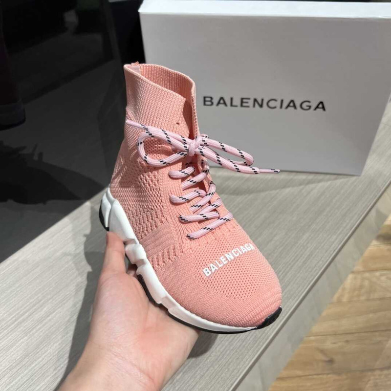 Ba*len*cia*ga kids speed 2.0 lace up pink