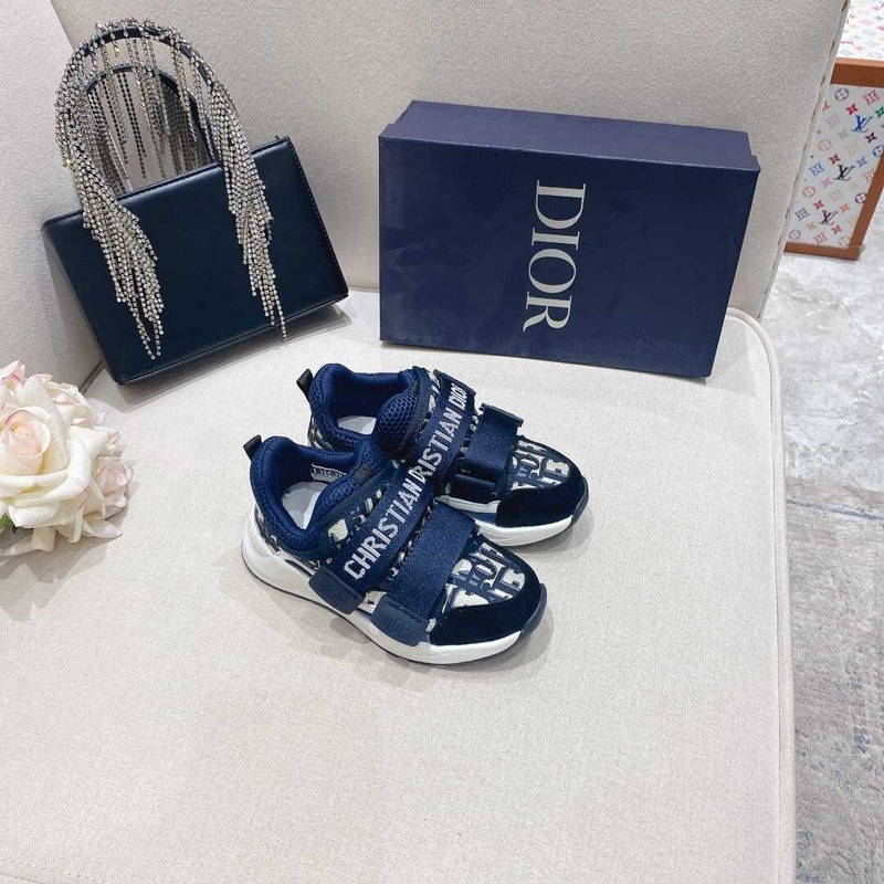 D*or kids oblique d-wander navy blue shoes