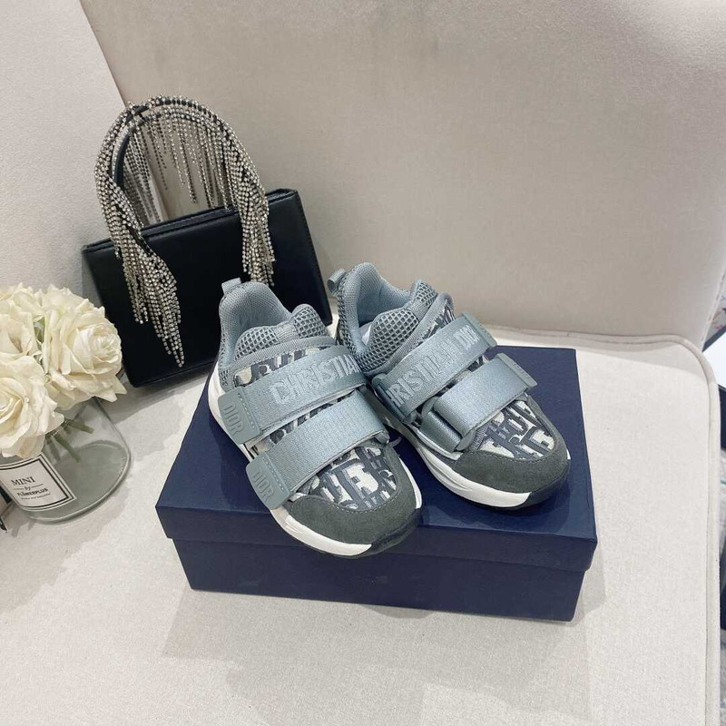 D*or kids oblique d-wander grey shoes