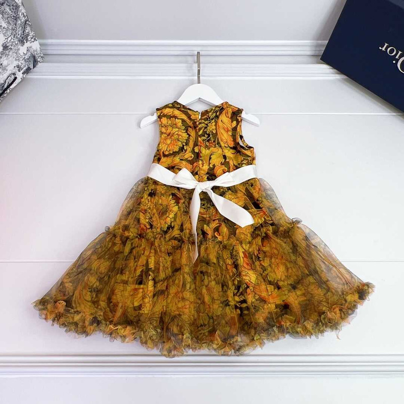 Versace Kids Baroque Flag Dress