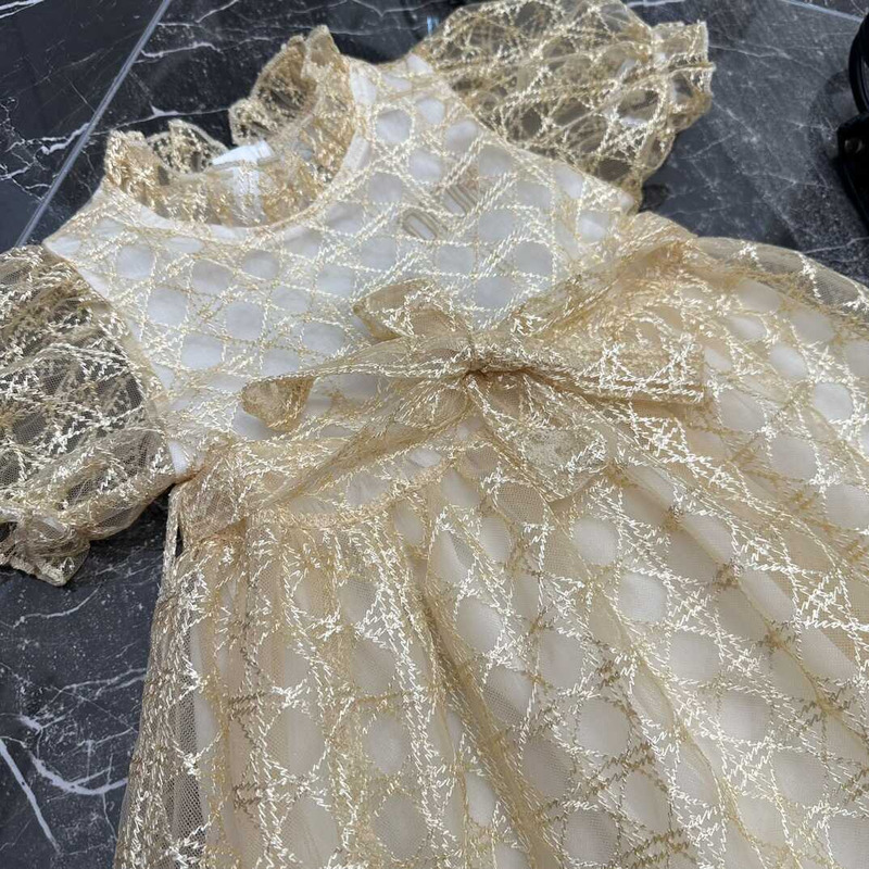 D*or kids lace yellow dress