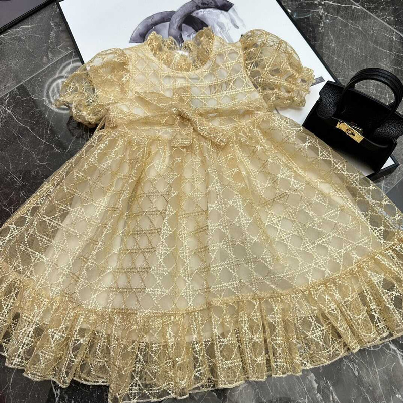 D*or kids lace yellow dress