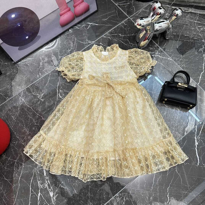 D*or kids lace yellow dress