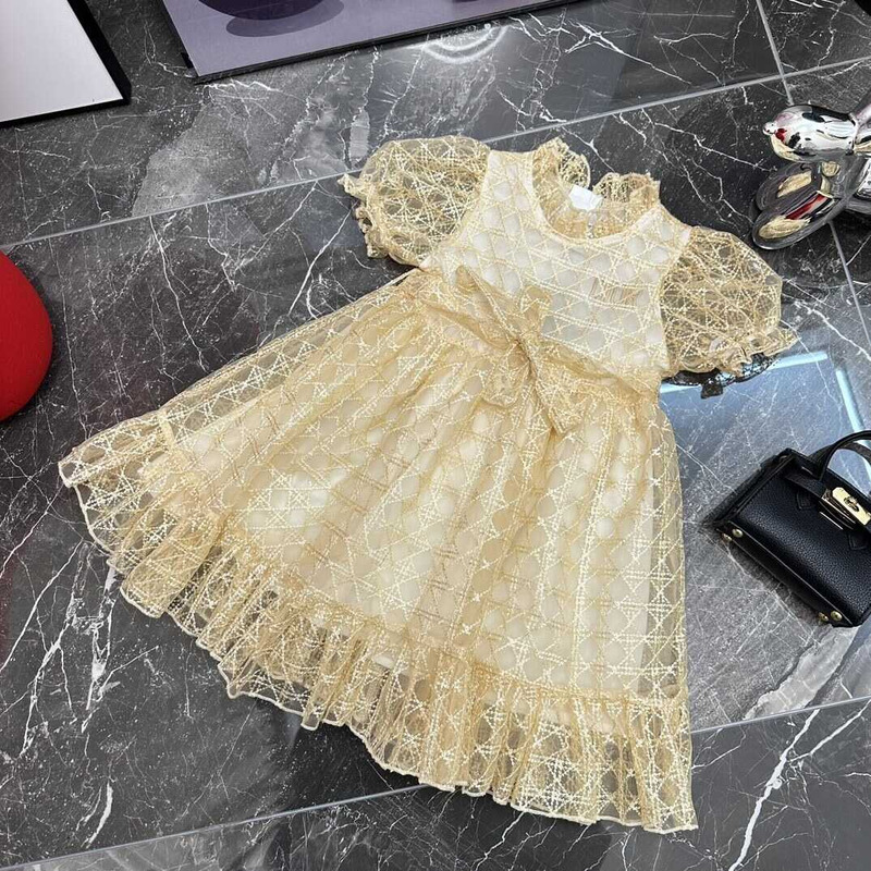 D*or kids lace yellow dress