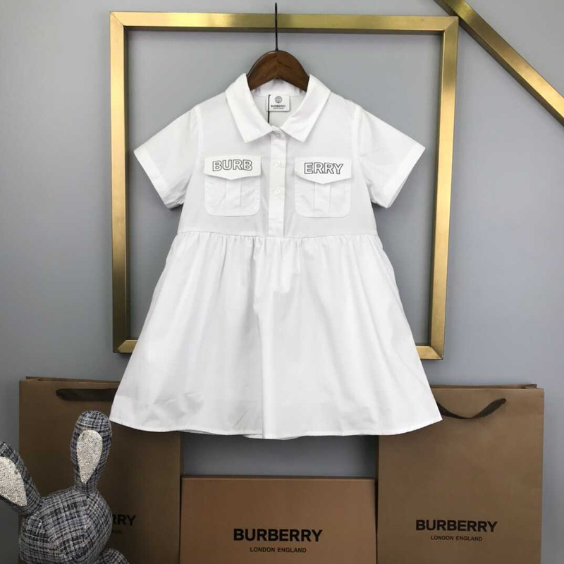 B**rry kids logo-print midi shirt dress