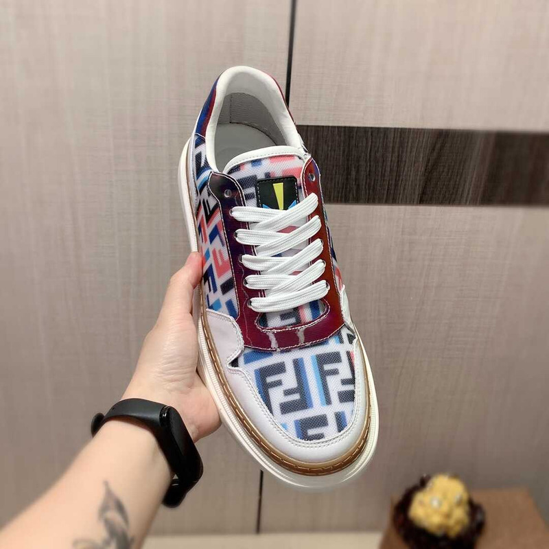 F**di logo multicolor letter sneakers white