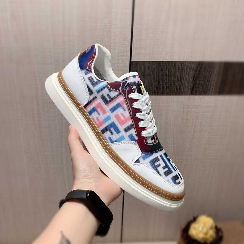 F**di logo multicolor letter sneakers white