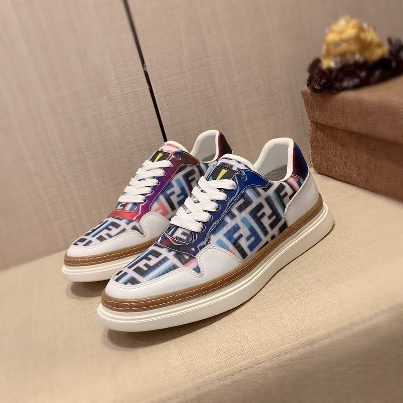 F**di logo multicolor letter sneakers white