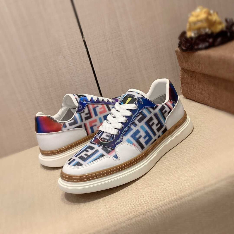 F**di logo multicolor letter sneakers white