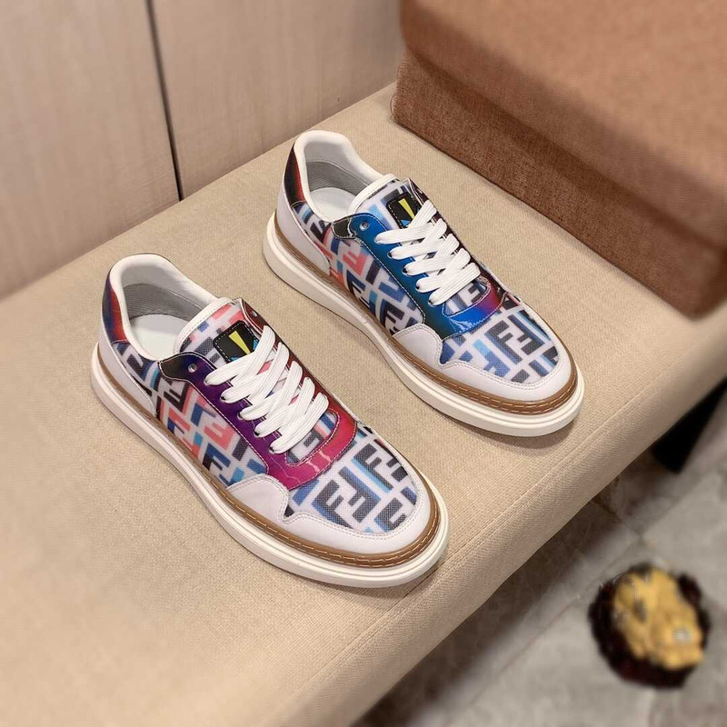 F**di logo multicolor letter sneakers white