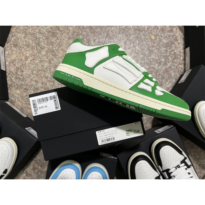 AMIRI Skel Top Low Sneakers White&Green