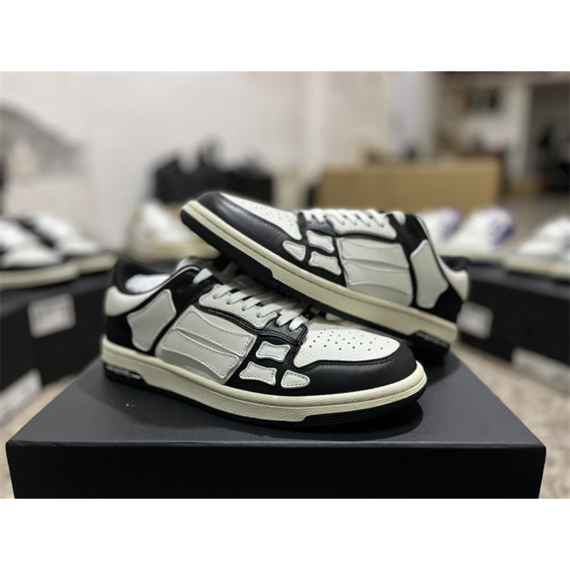 AMIRI Skel Top Low Sneakers White&Black