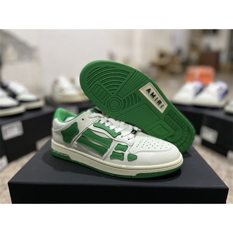 AMIRI Skel Top Low Sneakers White&Green