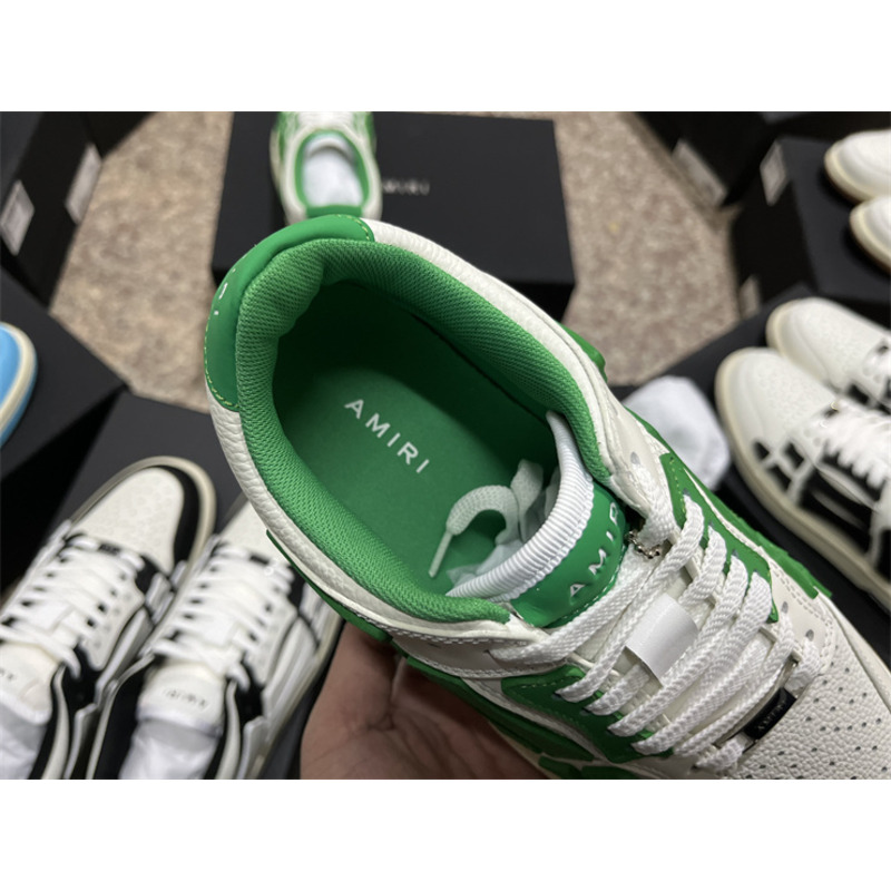 AMIRI Skel Top Low Sneakers White&Green