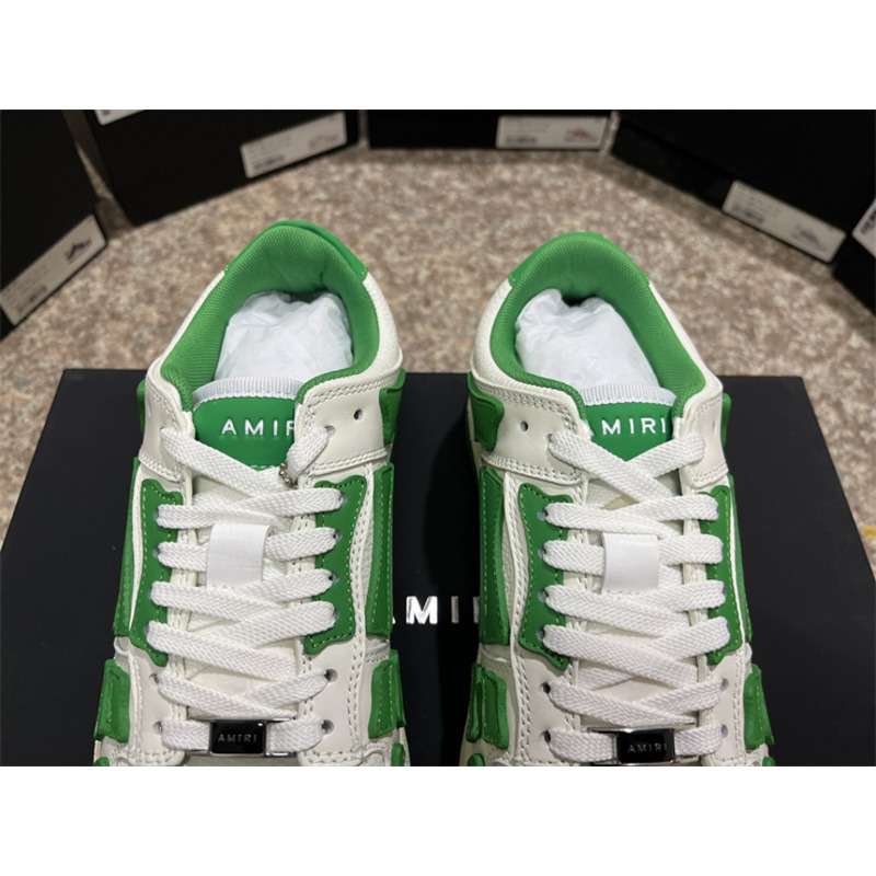 AMIRI Skel Top Low Sneakers White&Green