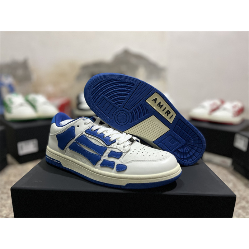 AMIRI Skel Top Low Sneakers White&Blue