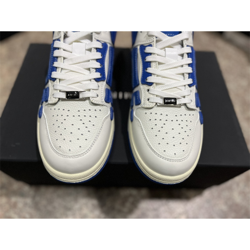 AMIRI Skel Top Low Sneakers White&Blue