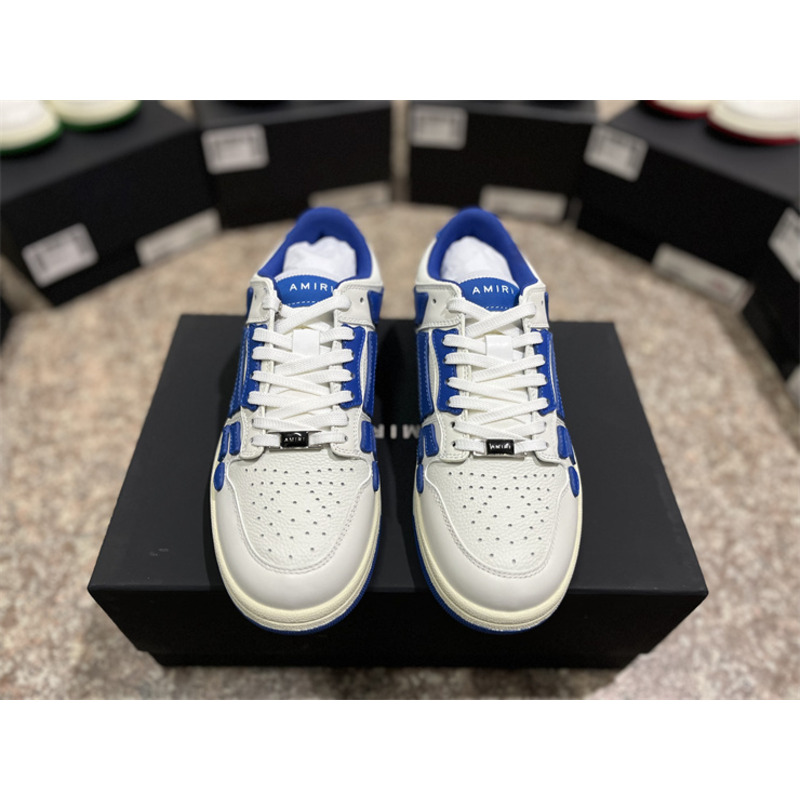 AMIRI Skel Top Low Sneakers White&Blue