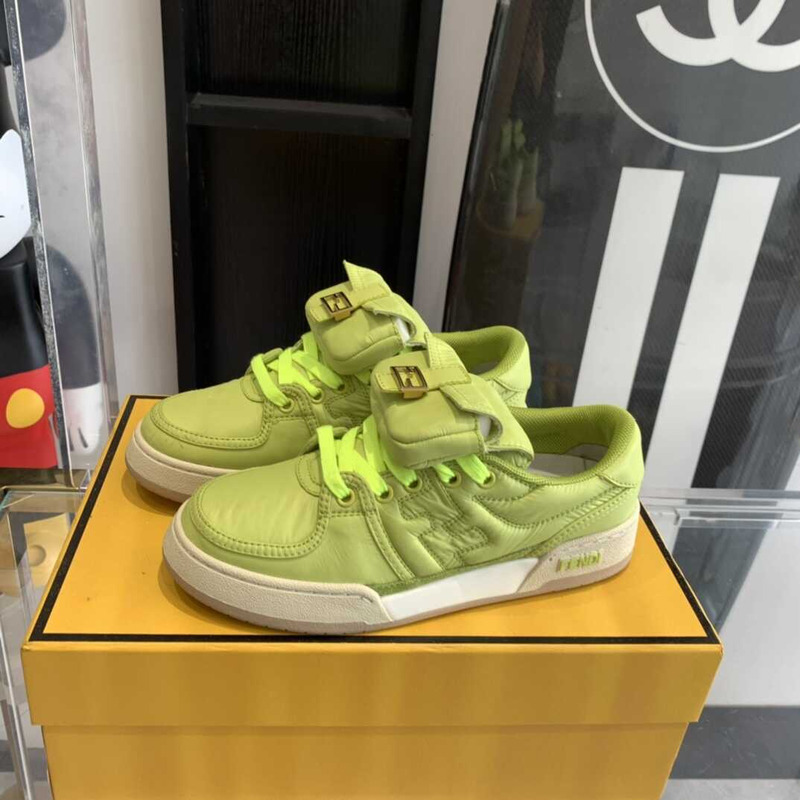 F**di match low-tops sneakers in vert