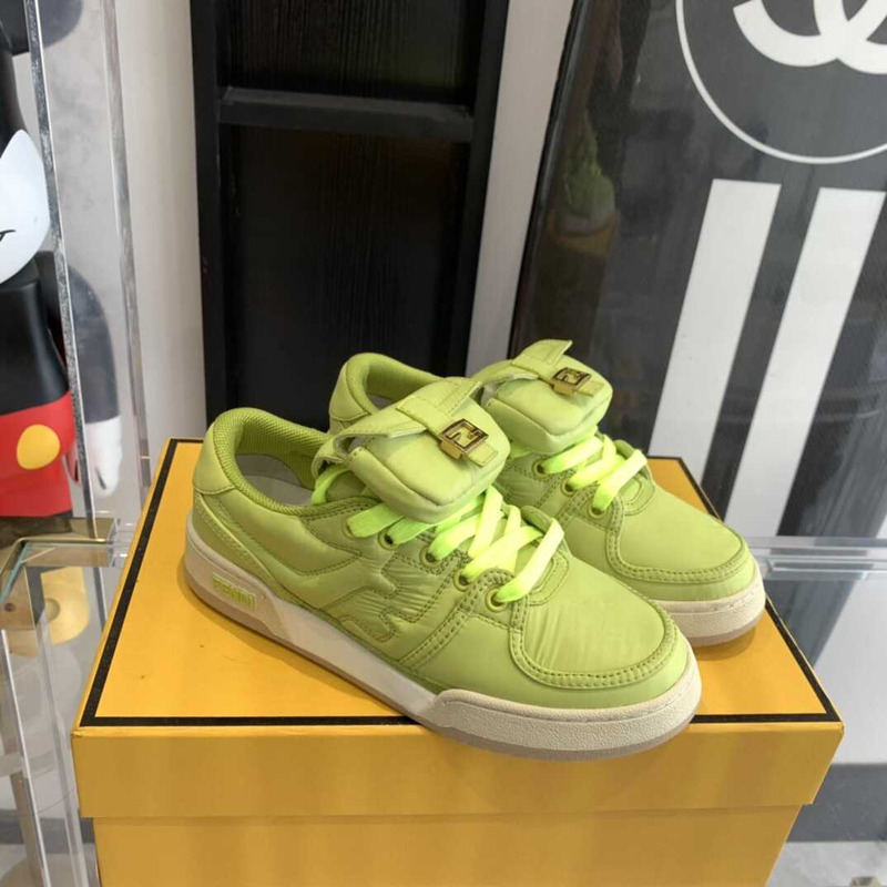 F**di match low-tops sneakers in vert