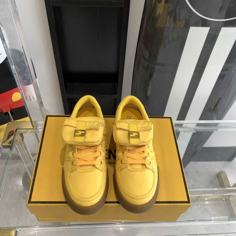 F**di match low-tops sneakers in yellow